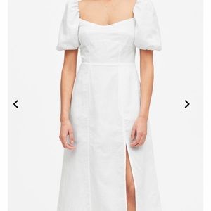 Banana Republic linen puff sleeve dress